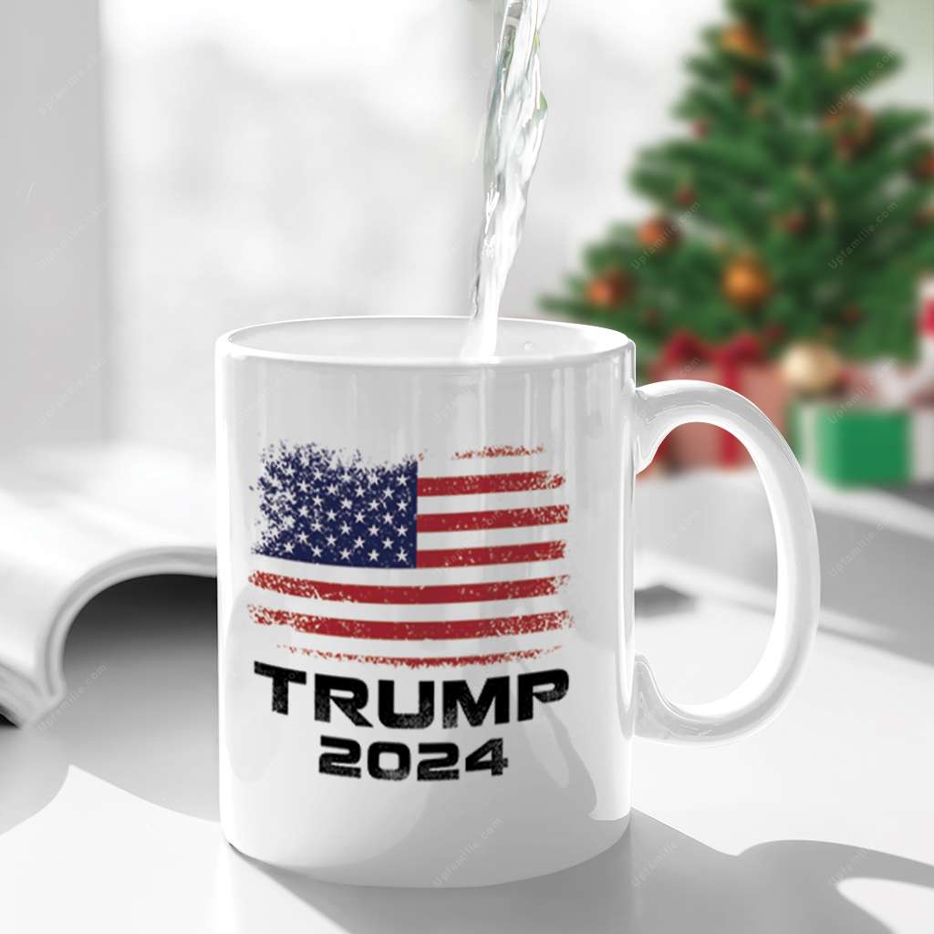 Trump Flag Mug 2024 Vintage Flag Trending Coffee Mug