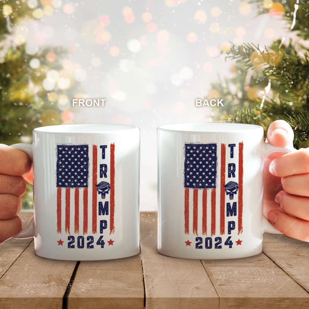 Trump Flag Mug 2024 Trump Vintage Coffee Mug