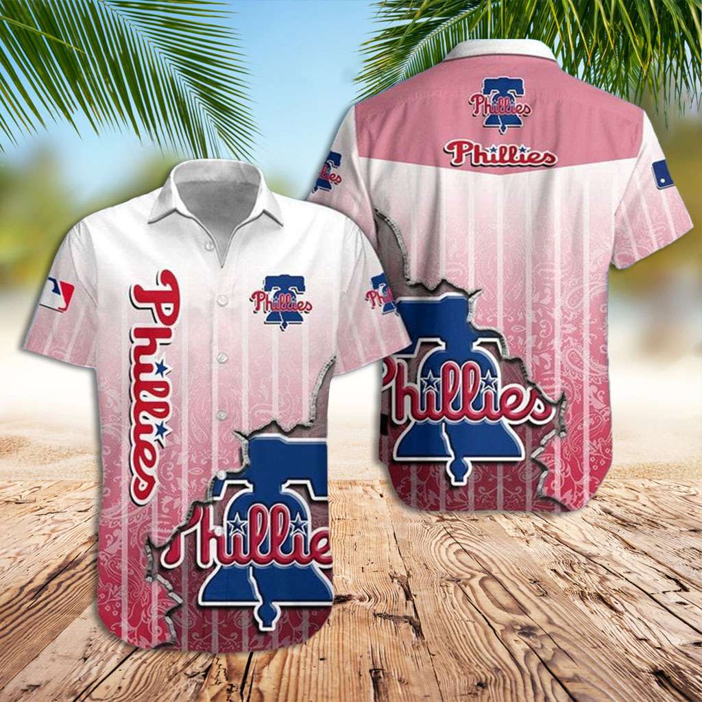 Phillies Hawaiian Shirt Phillies Pink Hawaiian Shirt - Upfamilie