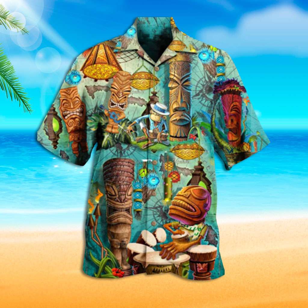 Tiki Hawaiian Shirt Tiki Bar Is Open Hawaiian Shirt