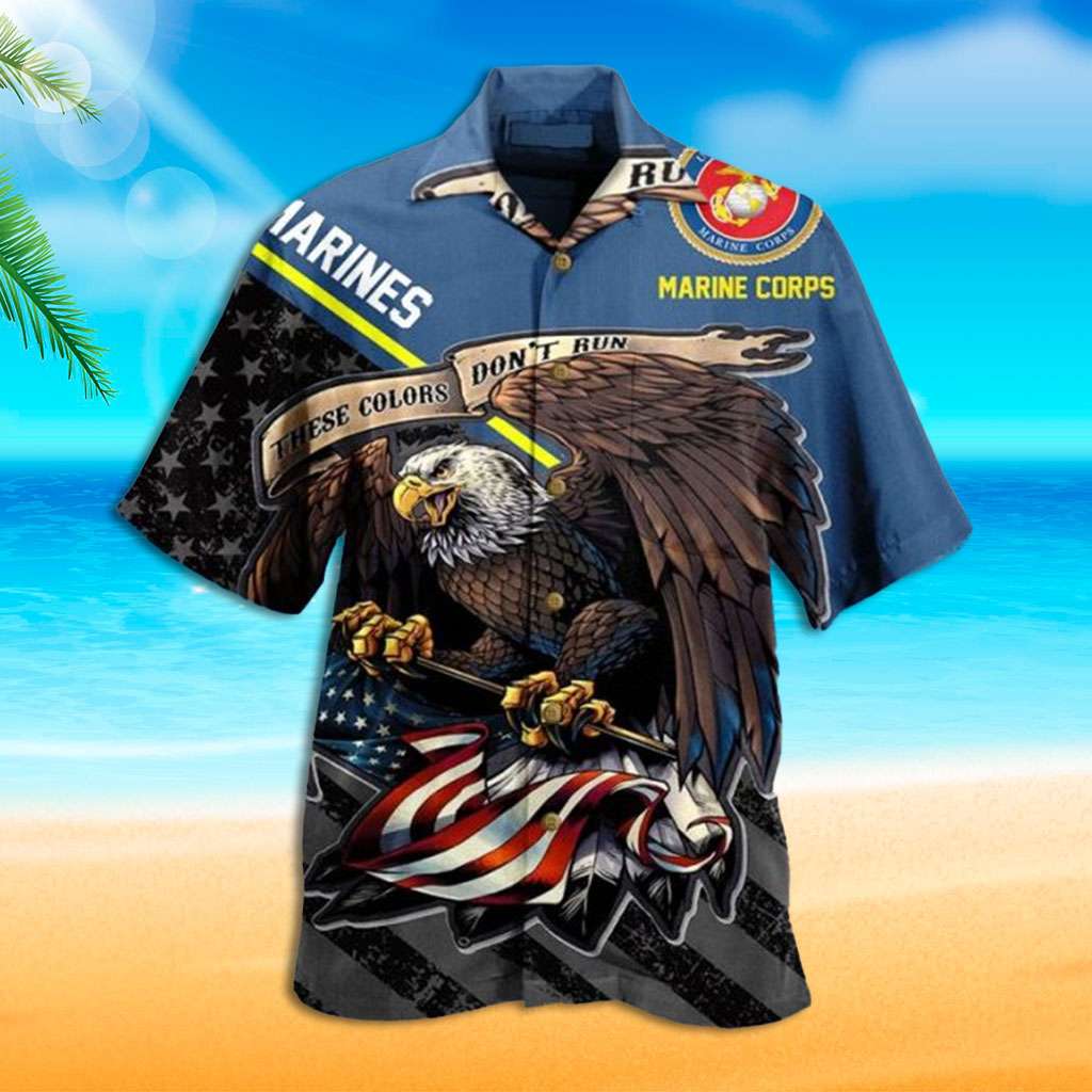 Usmc Hawaiian Shirt Marine Corps Eagle Hawaiian Shirt
