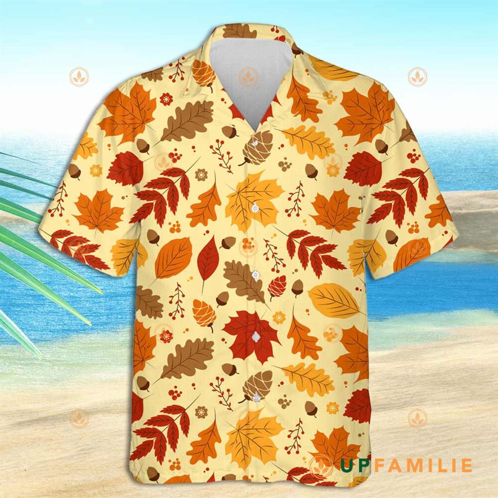 Thanksgiving Hawaiian Shirt Autumn Leaves Thanksgiving Best Hawaiian Shirts