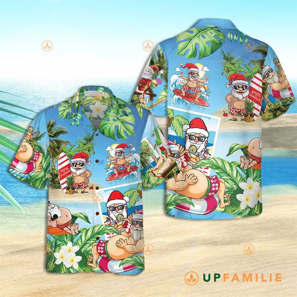 Santa Claus Hawaiian Shirt Funny Santa Claus In Aloha Best Hawaiian Shirts