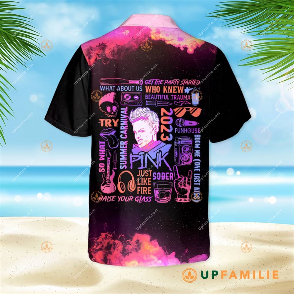Pink Concert Shirt Best Black Hawaiian Shirt