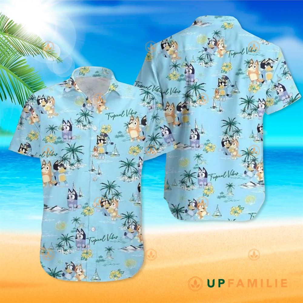 Bluey Hawaiian Shirt Bluey And Bingo Tropical Beach Best Hawaiian Shirts