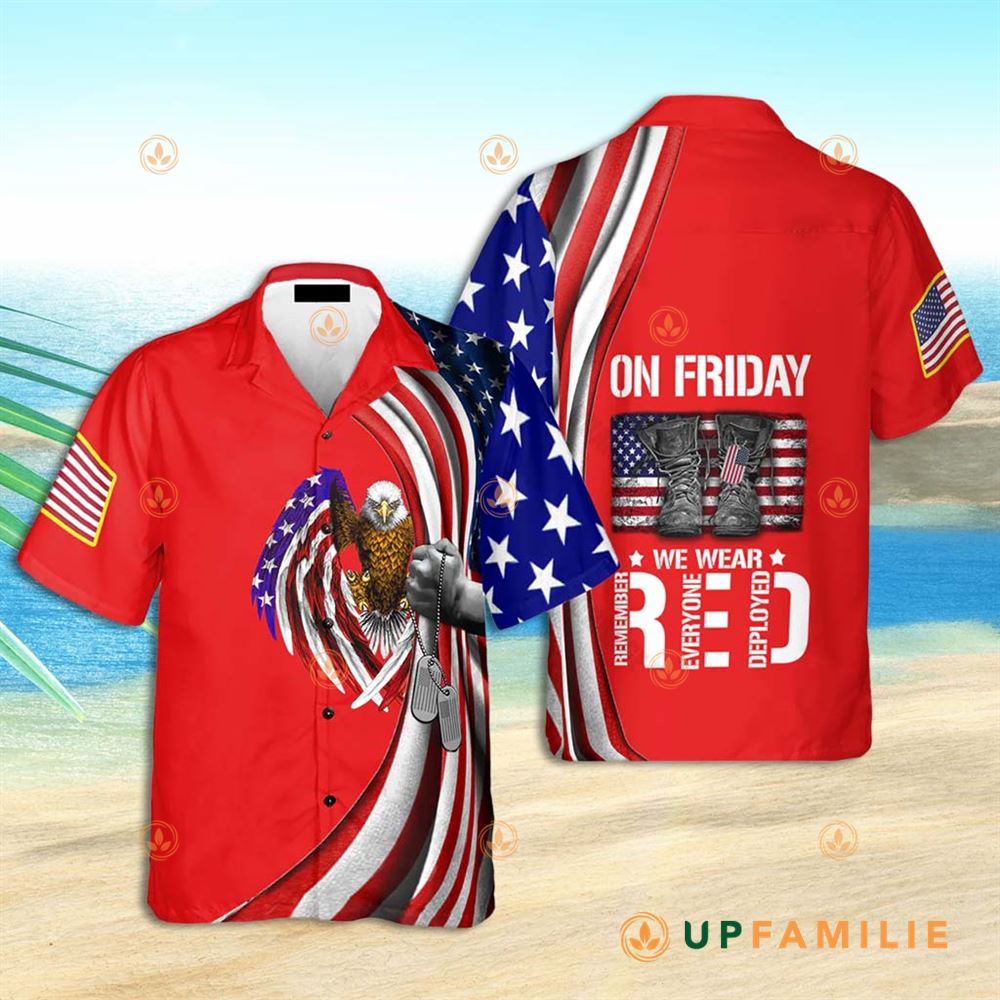 Red Hawaiian Shirt On Friday We Wear Red Cool Hawaiian Shirts