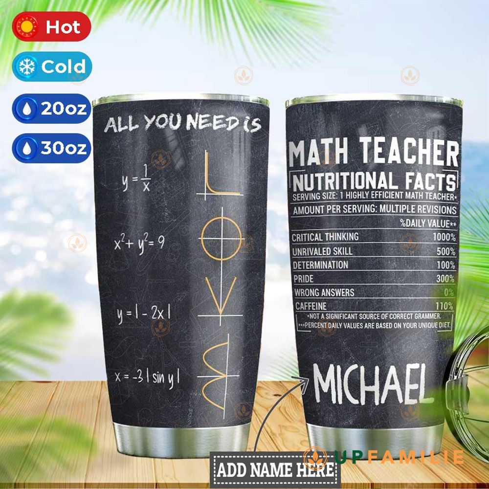 Math Teacher Tumbler Custom Teacher Tumbler Best Math Teacher Gifts