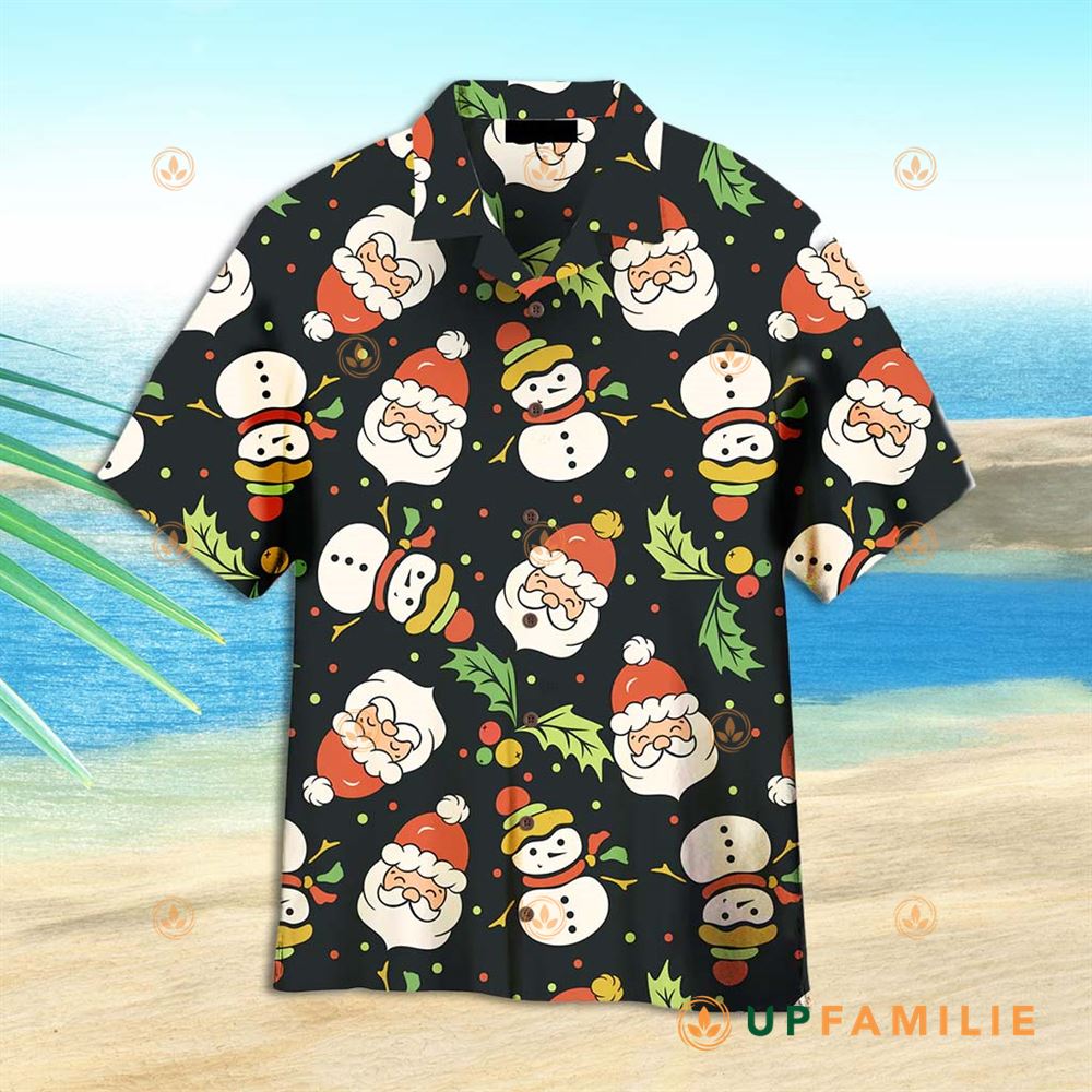 Snowman Hawaiian Shirt Christmas Happy Night With Santa Best Hawaiian Shirts