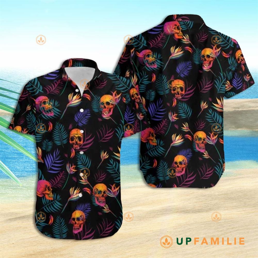 Pooky Hawaiian Shirt Colorful Skull Spooky Best Hawaiian Shirts