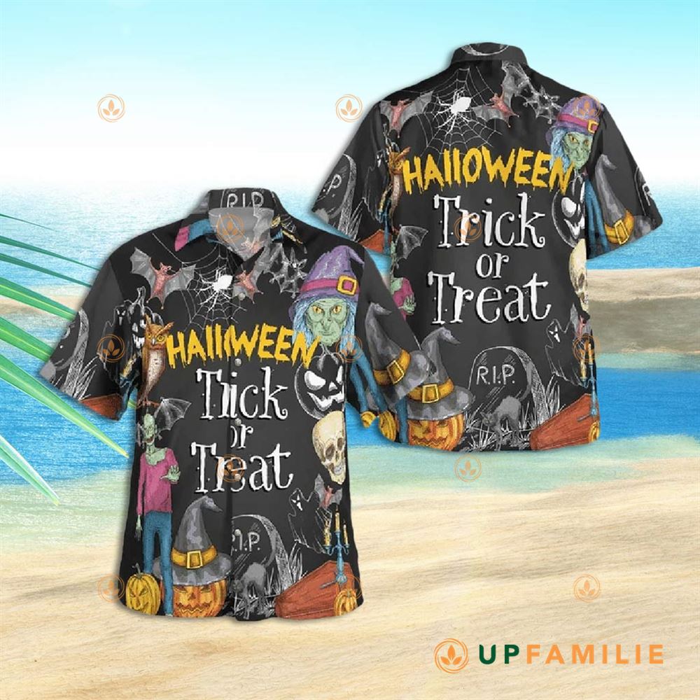 Trick Or Treat Hawaiian Shirt Halloween Best Hawaiian Shirts
