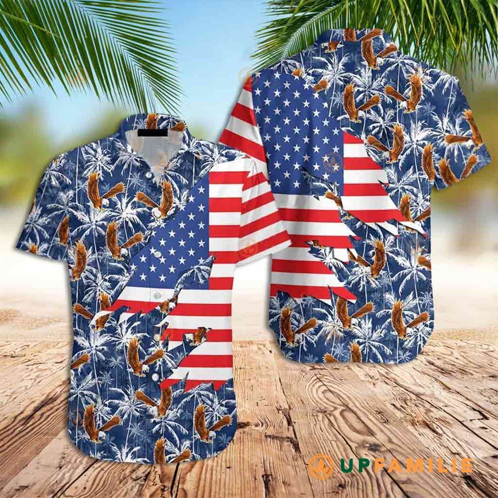 Eagle Hawaiian Shirt American Palm Tree Cool Hawaiian Shirts
