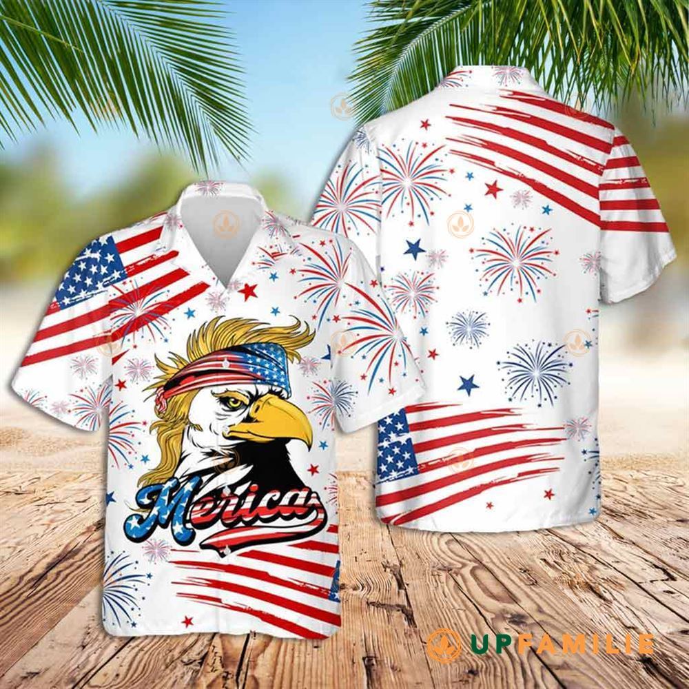 Eagle Hawaiian Shirt Usa Eagle Mullet Bandana Best Hawaiian Shirts