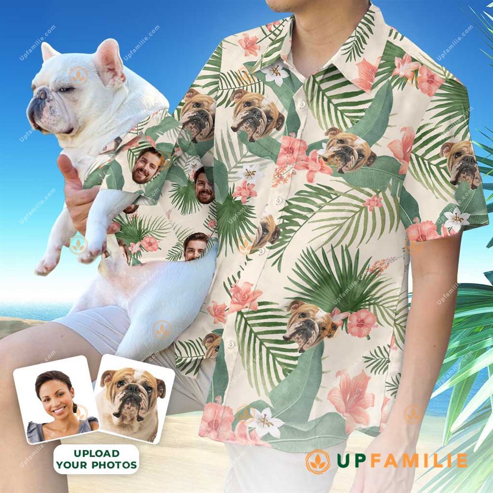 Bulldog Hawaiian Shirt Cool Hawaiian Shirt With Dog Face