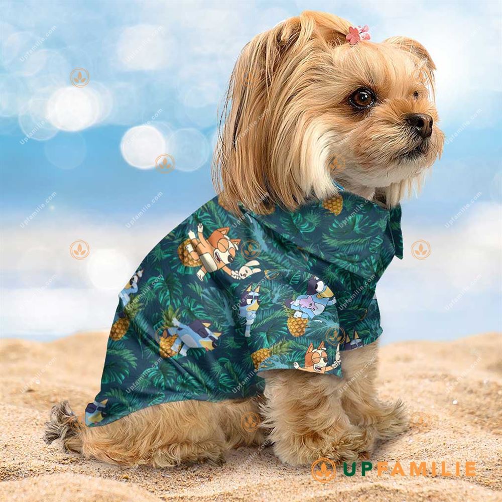 Hawaiian Shirt For Dog Bluey Forest Unique Hawaiian Shirt For Large Dogs