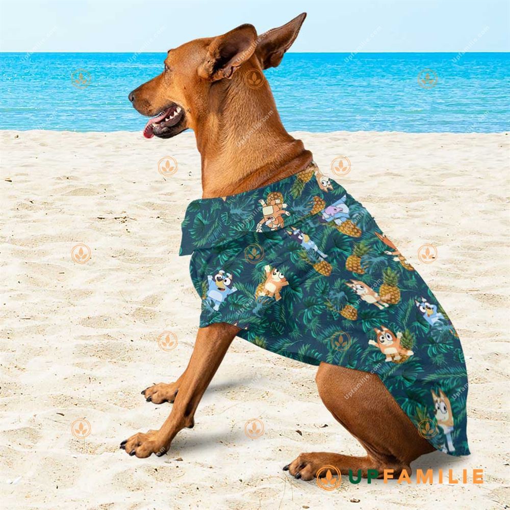 Hawaiian Shirt For Dog Bluey Forest Unique Hawaiian Shirt For Large Dogs