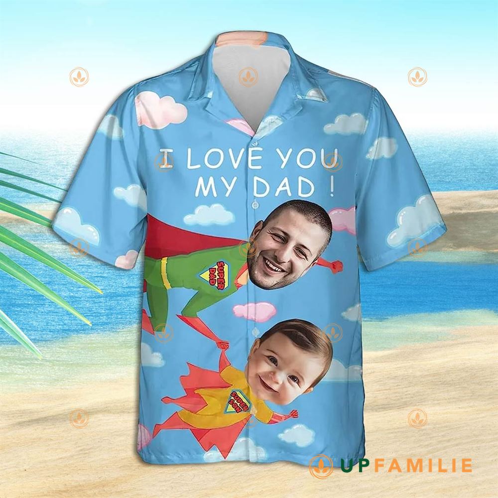 Face Hawaiian Shirt Dad And Baby Face Cool Custom Hawaiian Shirts