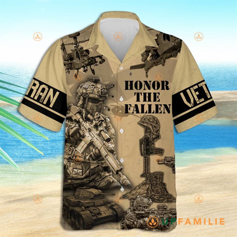 Military Hawaiian Shirt Honor The Fallen Us Veteran Best Hawaiian Shirts