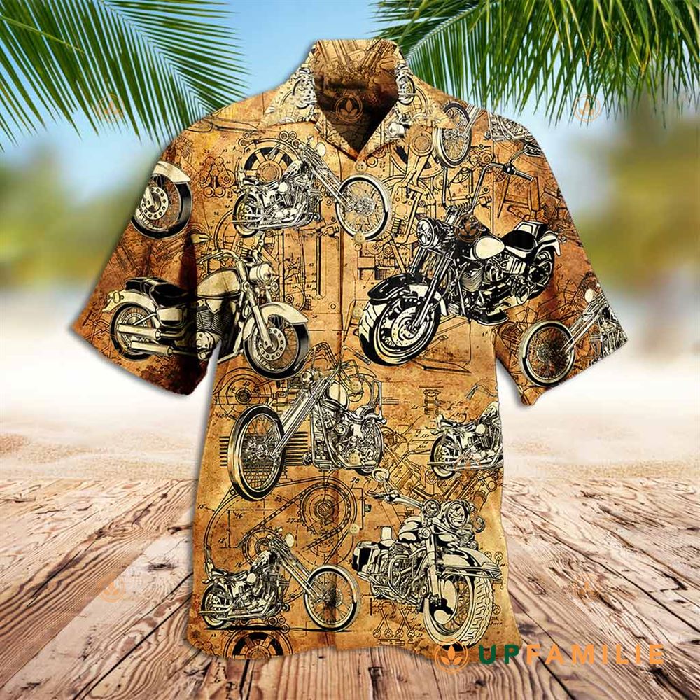 Motorcycle Hawaiian Shirt Motorcycle Vintage Unique Hawaiian Shirts