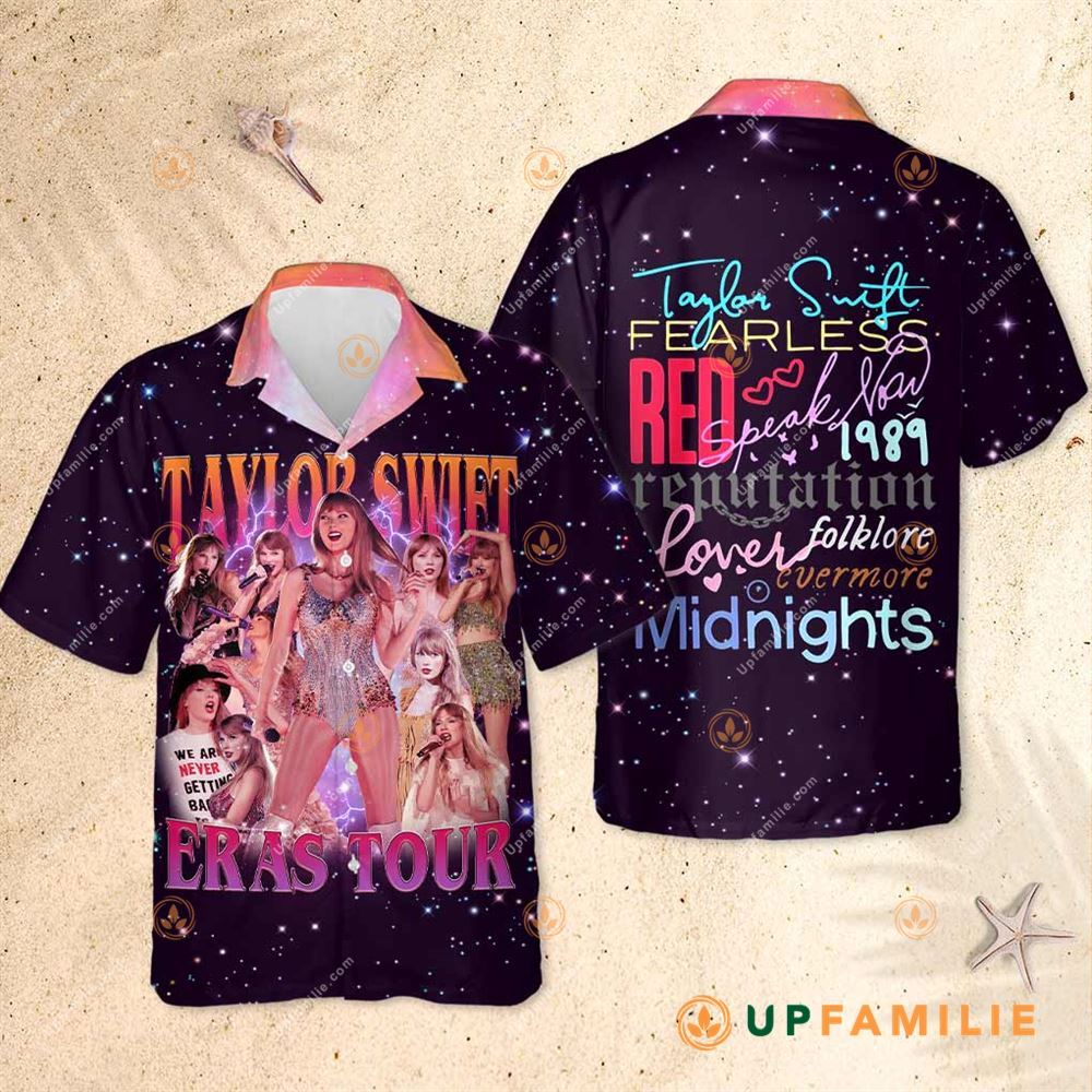 Taylor Swift Hawaiian Shirt 90s Style Eras Tour 2023 Unique Hawaiian Shirts