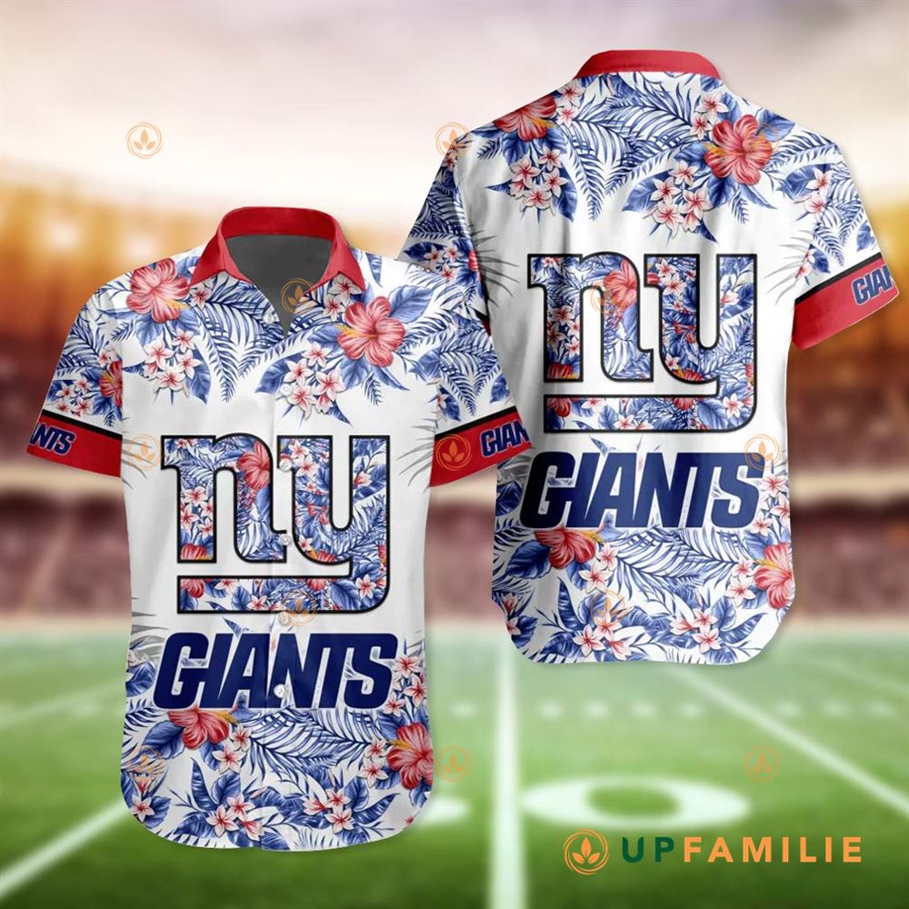 Ny Giants Hawaiian Shirt Nfl New York Giants Tropical Hawaiian Shirts