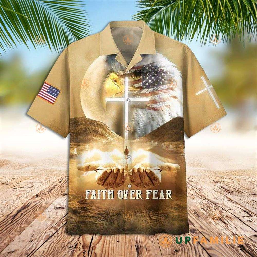 Faith Over Fear Hawaiian Shirt Faith Over Fear Jesus Hand Aloha Best Hawaiian Shirts