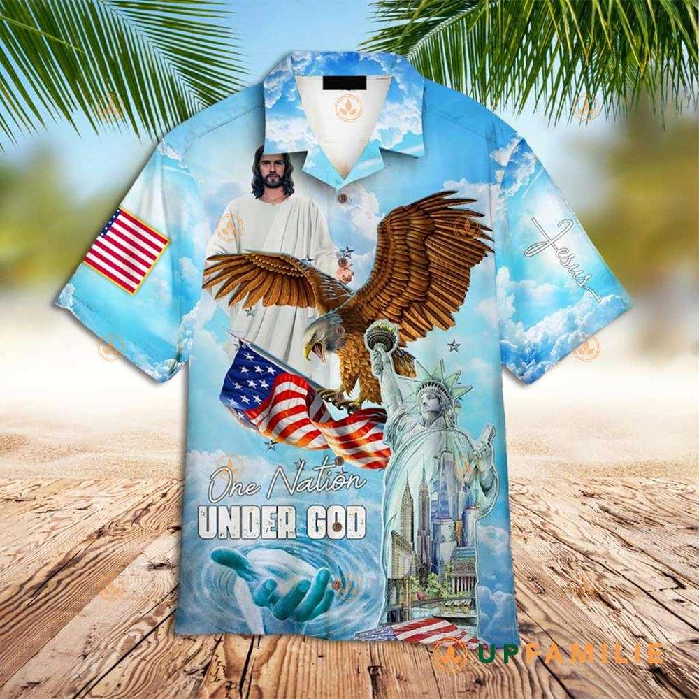 One Nation Under God Hawaiian Shirt 4th Of July Independence Day Best Hawaiian Shirts