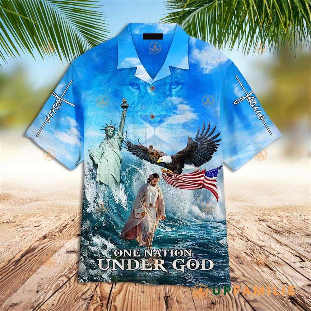 One Nation Under God Hawaiian Shirt Summer Cool Hawaiian Shirts