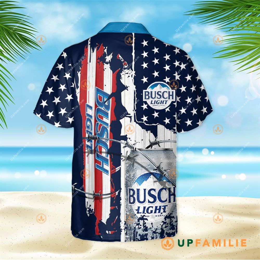Busch Light Hawaiian Shirt American Flag Unique Busch Hawaiian Shirts