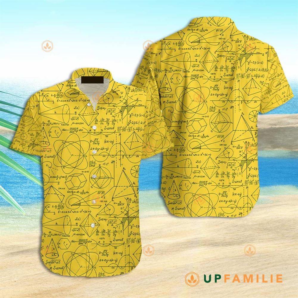 Teacher Hawaiian Shirt Back To School Math Education Yellow Cool Hawaiian Shirts
