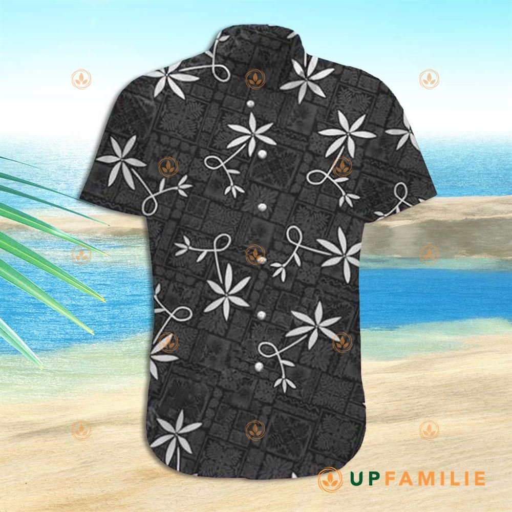 Black And White Hawaiian Shirt Flowers Seamless Cool Hawaiian Shirts