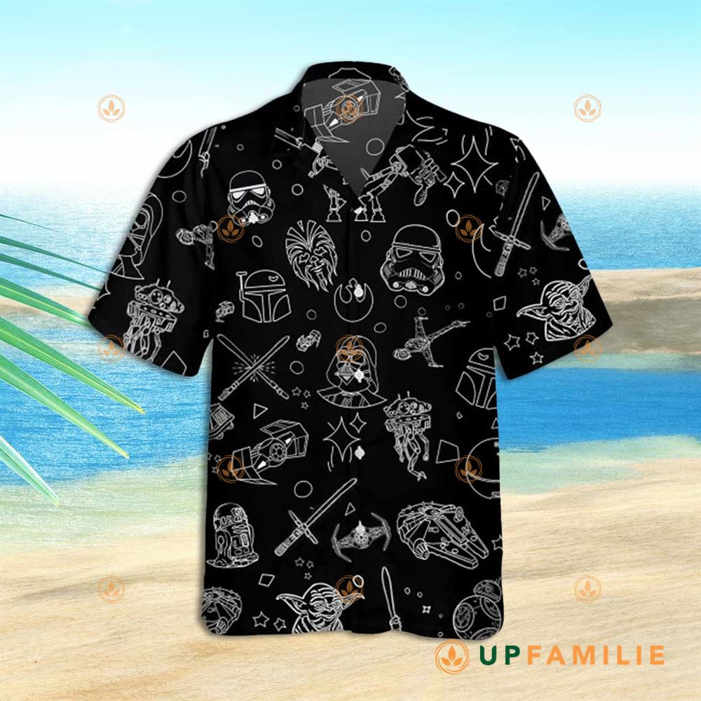 Black And White Hawaiian Shirt Star Wars Summer Best Hawaiian Shirts
