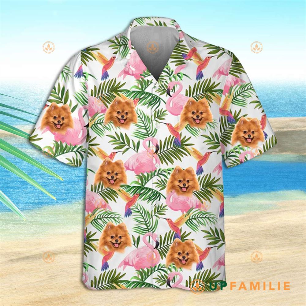 Pet Face Hawaiian Shirt Dog Face Flamingo Custom Hawaiian Shirts