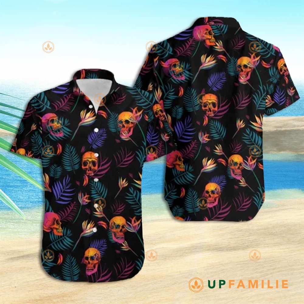 Skull Hawaiian Shirt Colorful Skull Spooky Best Hawaiian Shirts
