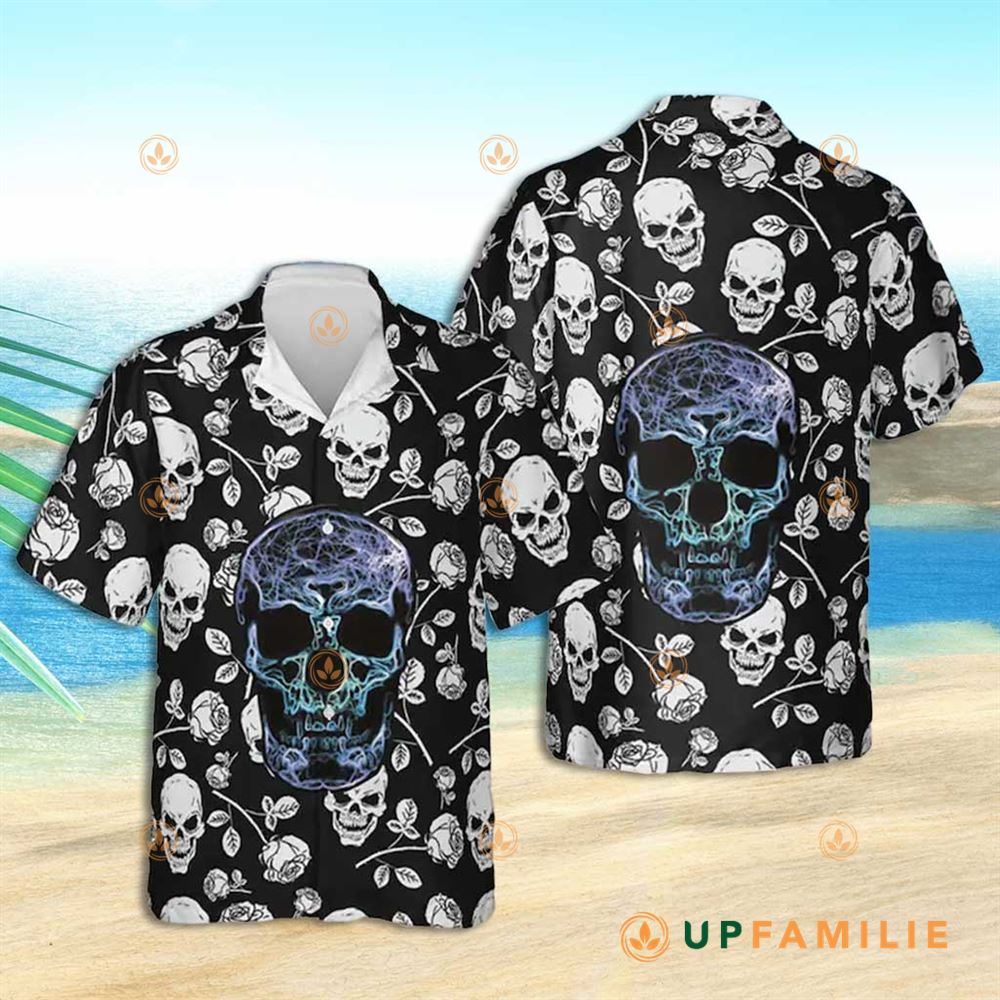Skull Hawaiian Shirt Silver Skull Best Hawaiian Shirts