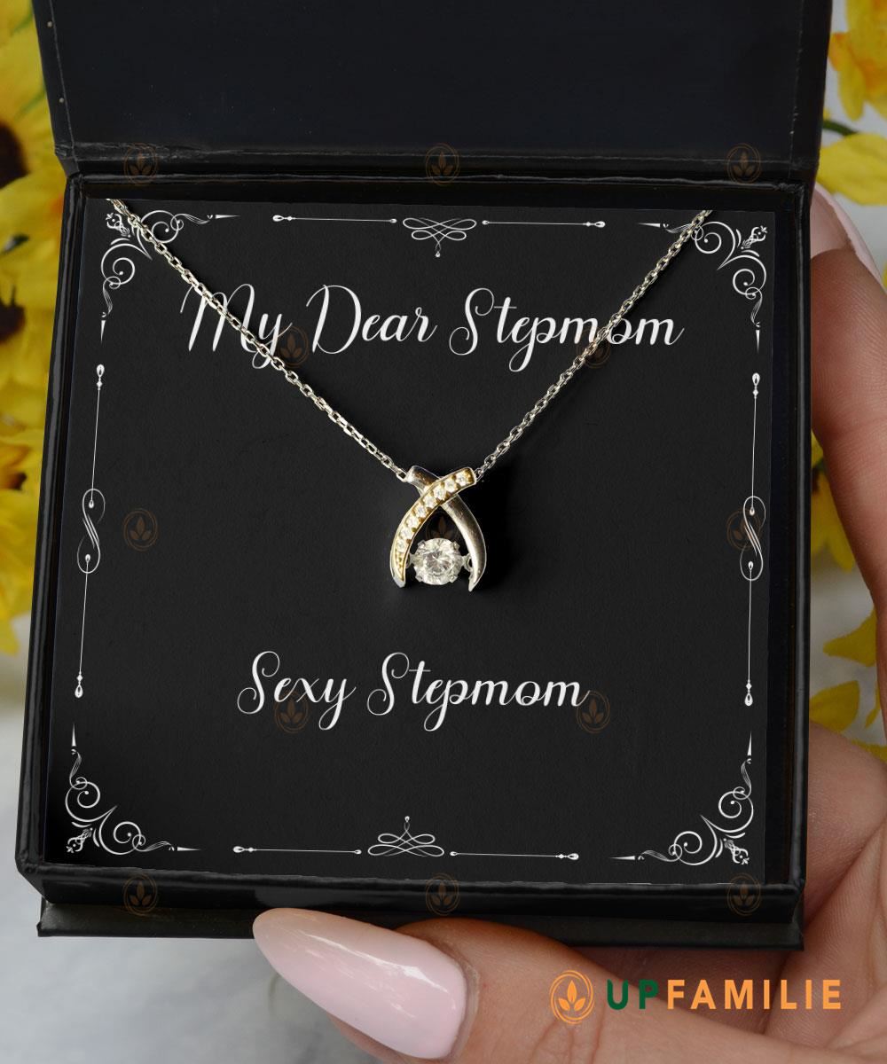 Step Mom Necklaces Sexy Wishbone Dancing For Mom - Upfamilie Gifts Store