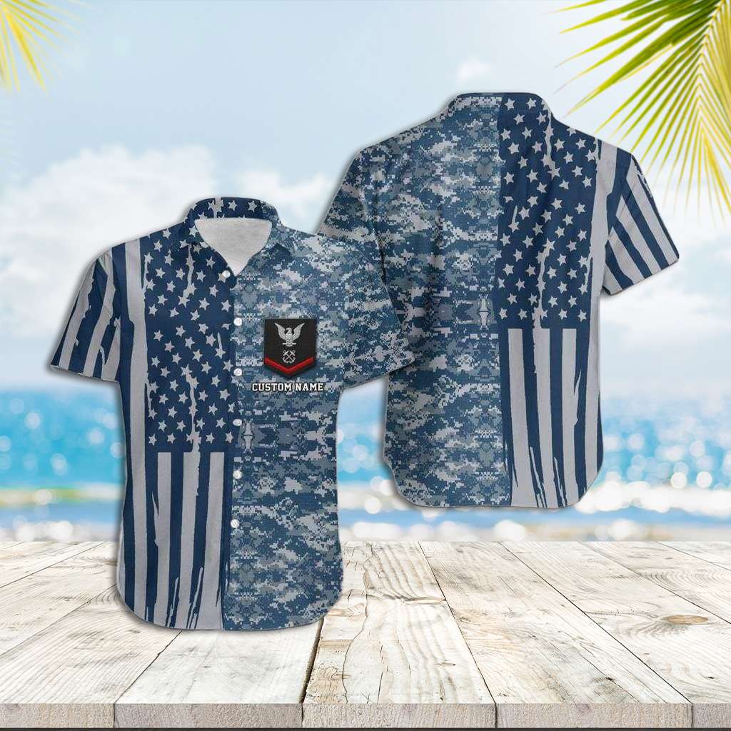 Camo Hawaiian Shirt Us Navy Military Camo Custom Hawaiian Shirts