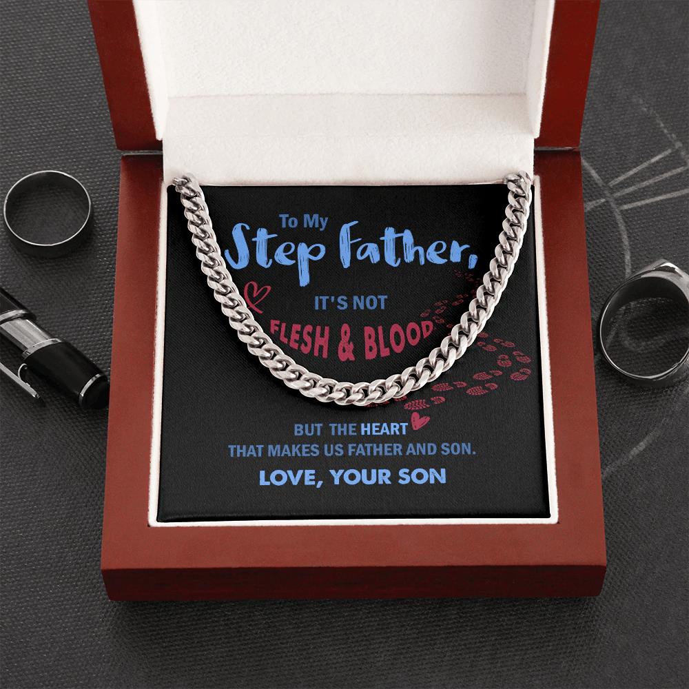 Cuban Link Necklace The Heart That Makes Us Father And Son Gifts For Stepdad