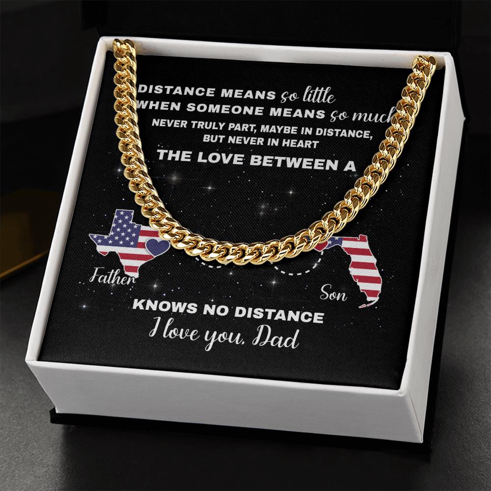 Cuban Link Necklace Knows No Distance Gifts For Dad From Son