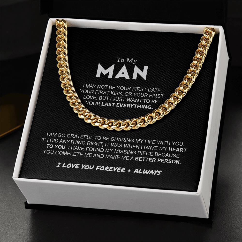 Cuban Chain You Complete Me And Make Me A Better Person Gift For Him