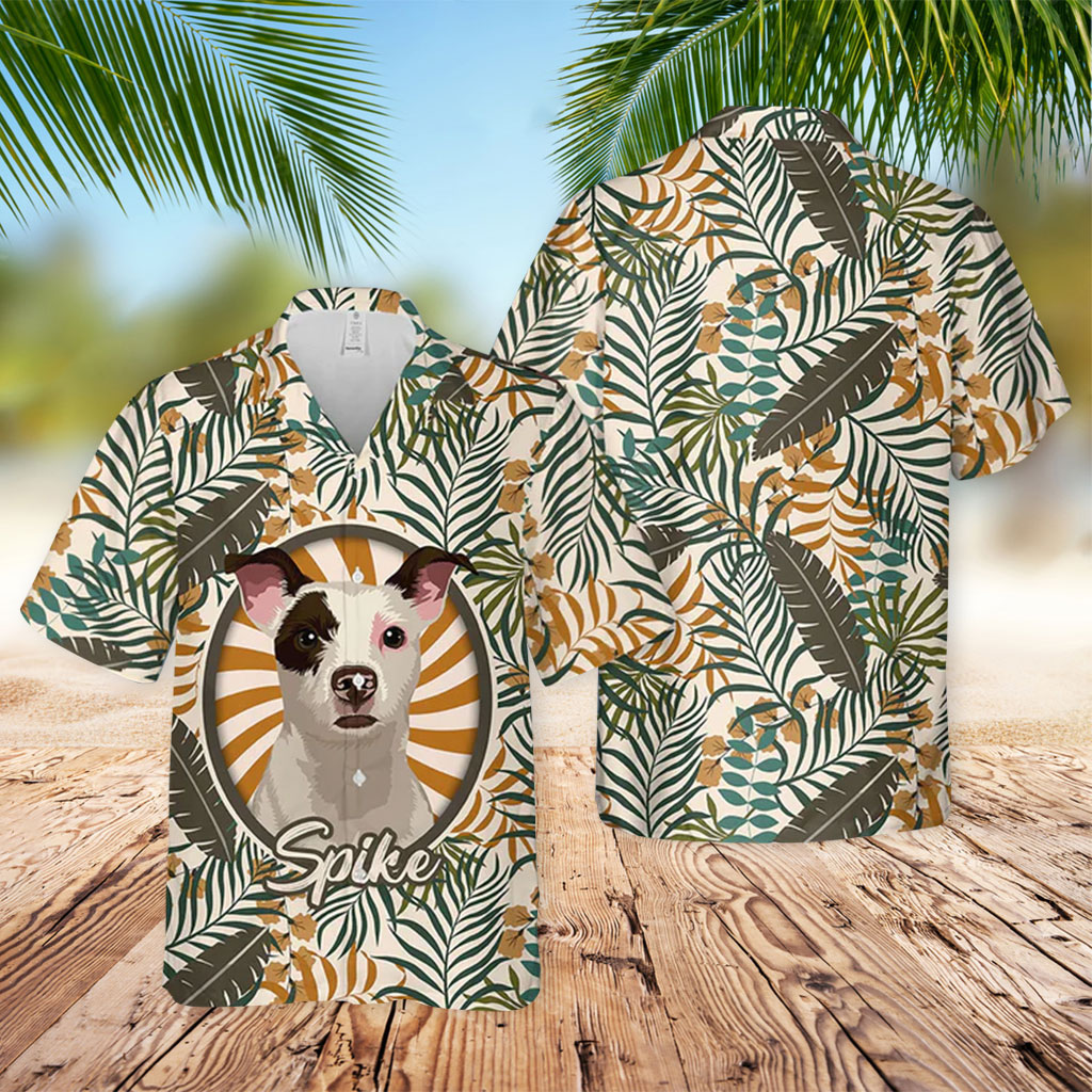 Hawaiian Shirt With Face Cute Dog Custom Name And Photo Hawaiian Shirts