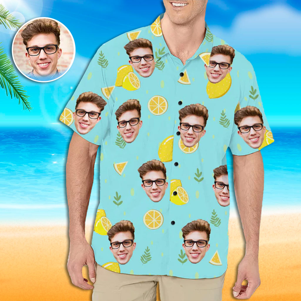 Hawaiian Shirt With Face Lemon And Face Custom Photo Hawaiian Shirts