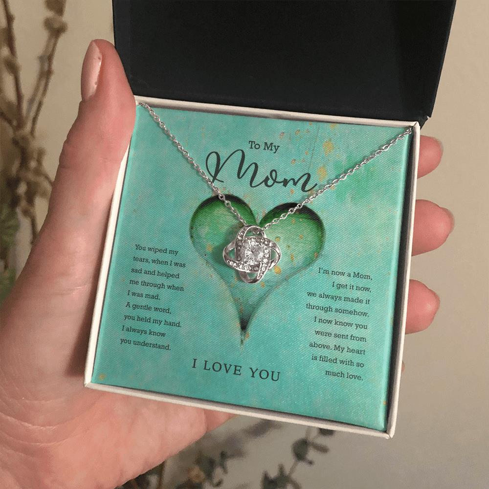 Mom Necklace My Heart Is Filled With So Much Love Love Knot Necklace