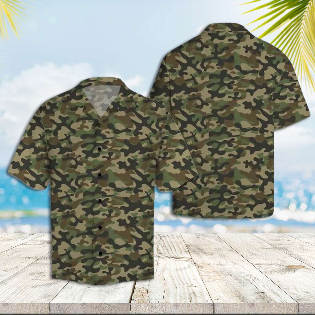 Camo Hawaiian Shirt Amazing Camouflage Hawaiian Shirt
