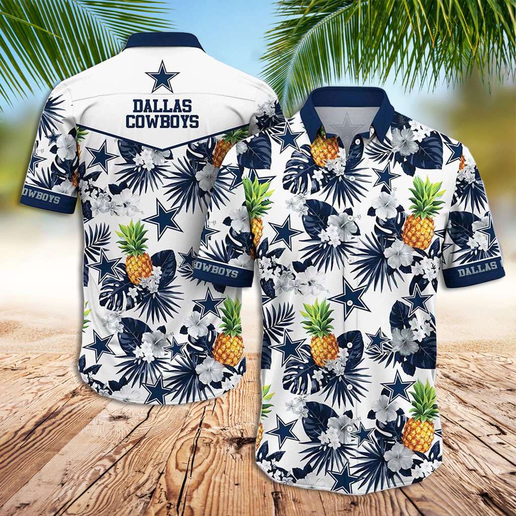 Dallas Cowboy Hawaiian Shirt Tropical Pineapple Hawaiian Shirt