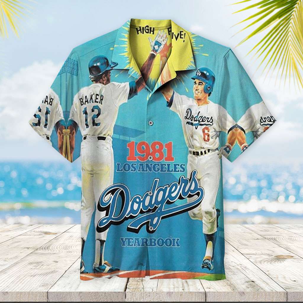 Dodgers Hawaiian Shirt 1981 Los Angeles Dodgers Hawaiian Shirt