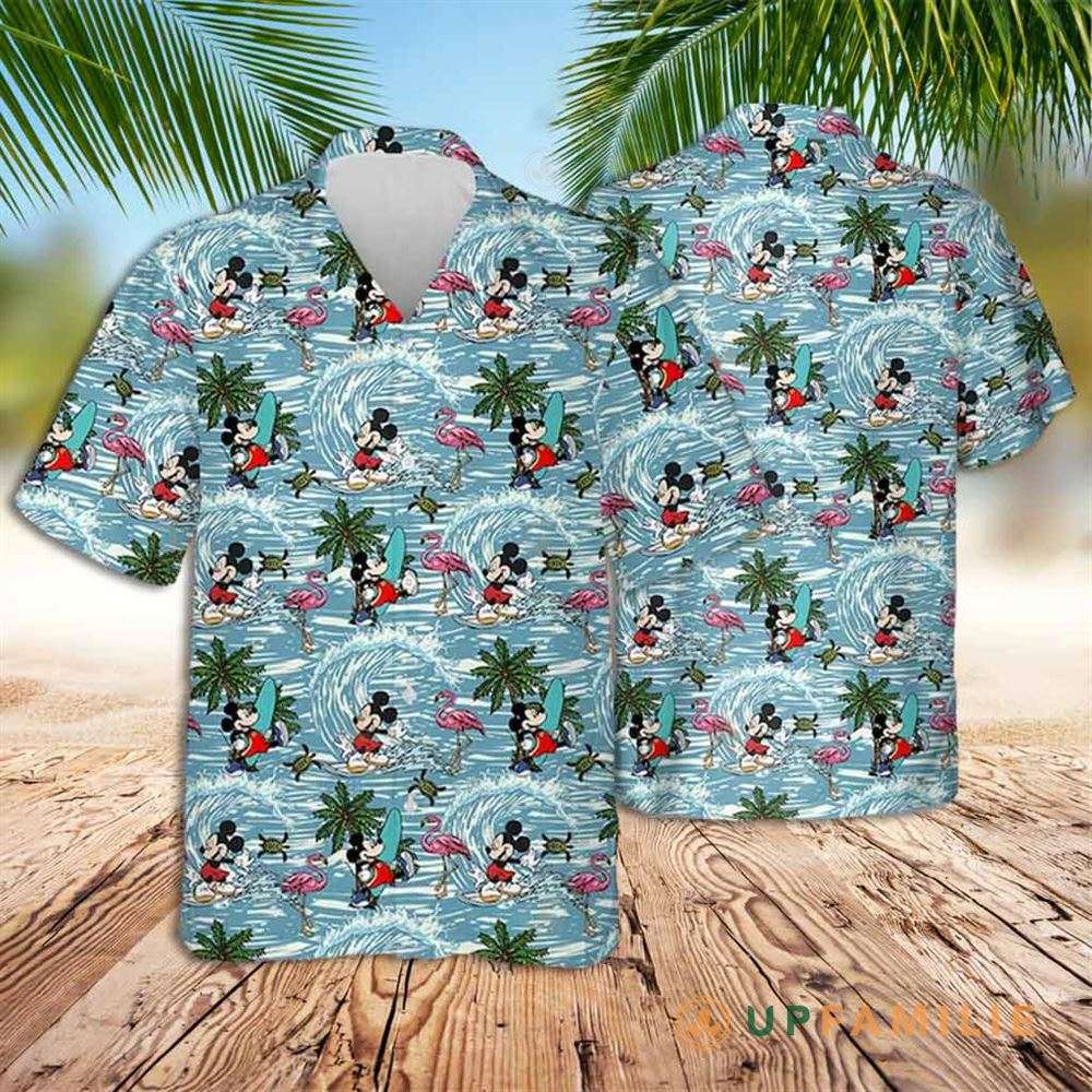 Mickey Mouse Hawaiian Shirt Summer Beach Trip Mickey Mouse Surfing Trending Best Hawaiian Shirts