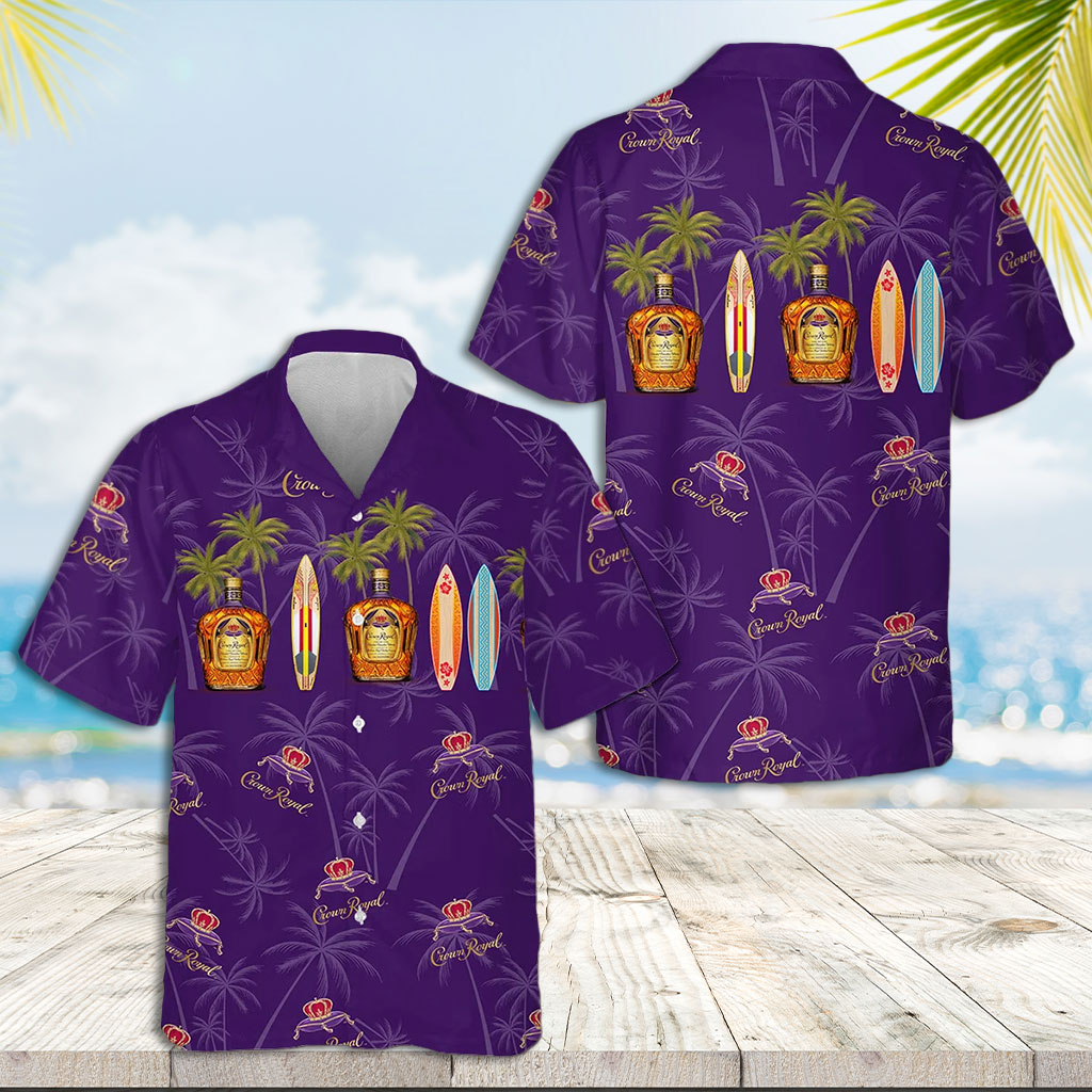 Purple Hawaiian Shirt Crown Royal Purple Trees Hawaiian Shirt