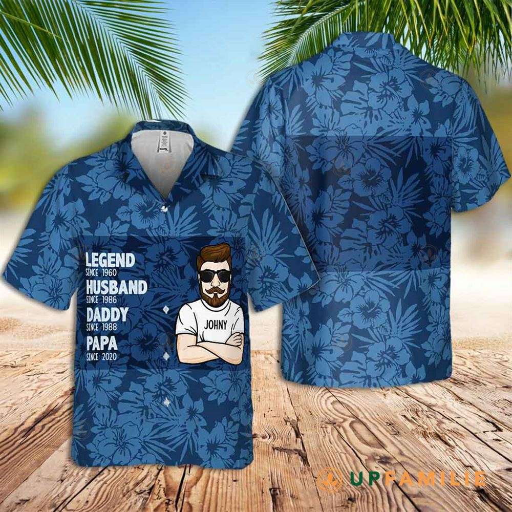 Hawaiian Dad Shirt Legend Husband Floral Best Custom Hawaiian Shirts