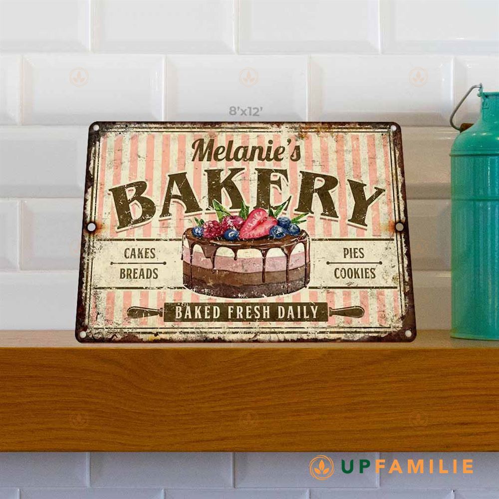 Kitchen Metal Sign Bakery Cakes Breads Custom Metal Signs
