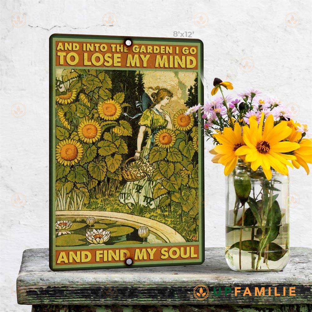 Vintage Metal Signs Virgo Lady And Into The Garden I Lose My Mind And Find My Soul
